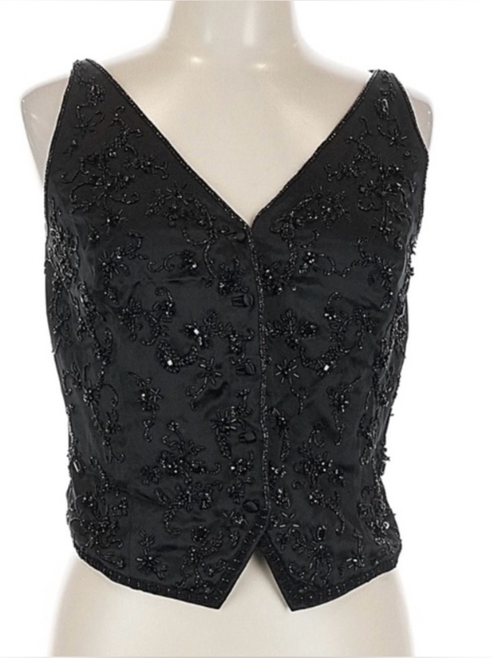 Badgley Mischka Black Beaded Top